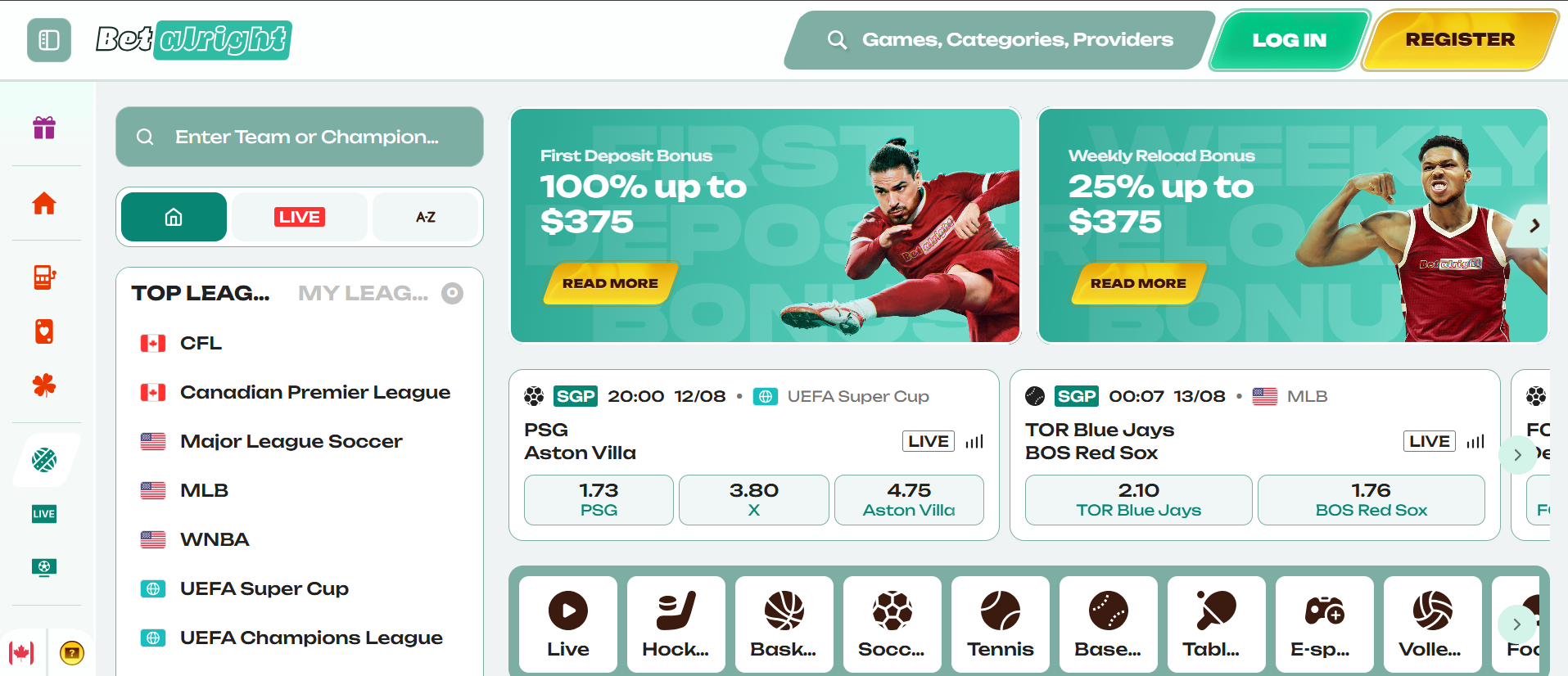 Betalright gambling site