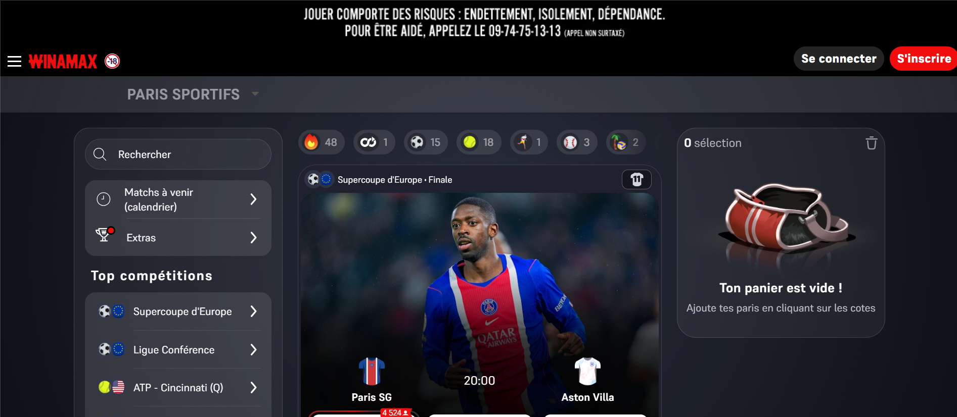 Winamax gambling site